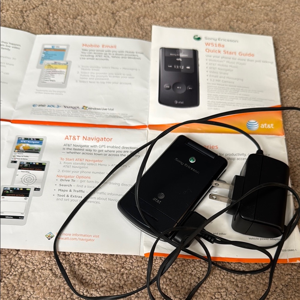 Black Cell Phone with charger